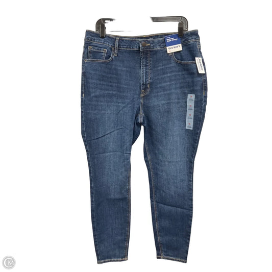 Jeans Skinny By Old Navy In Blue Denim, Size: 16