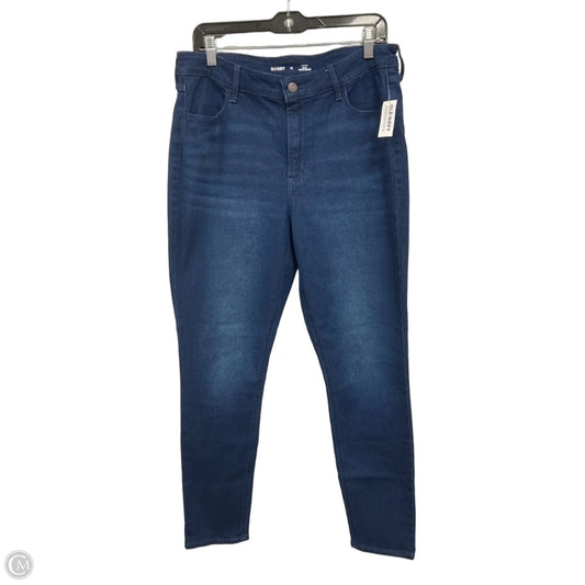 Jeans Skinny By Old Navy In Blue Denim, Size: 14