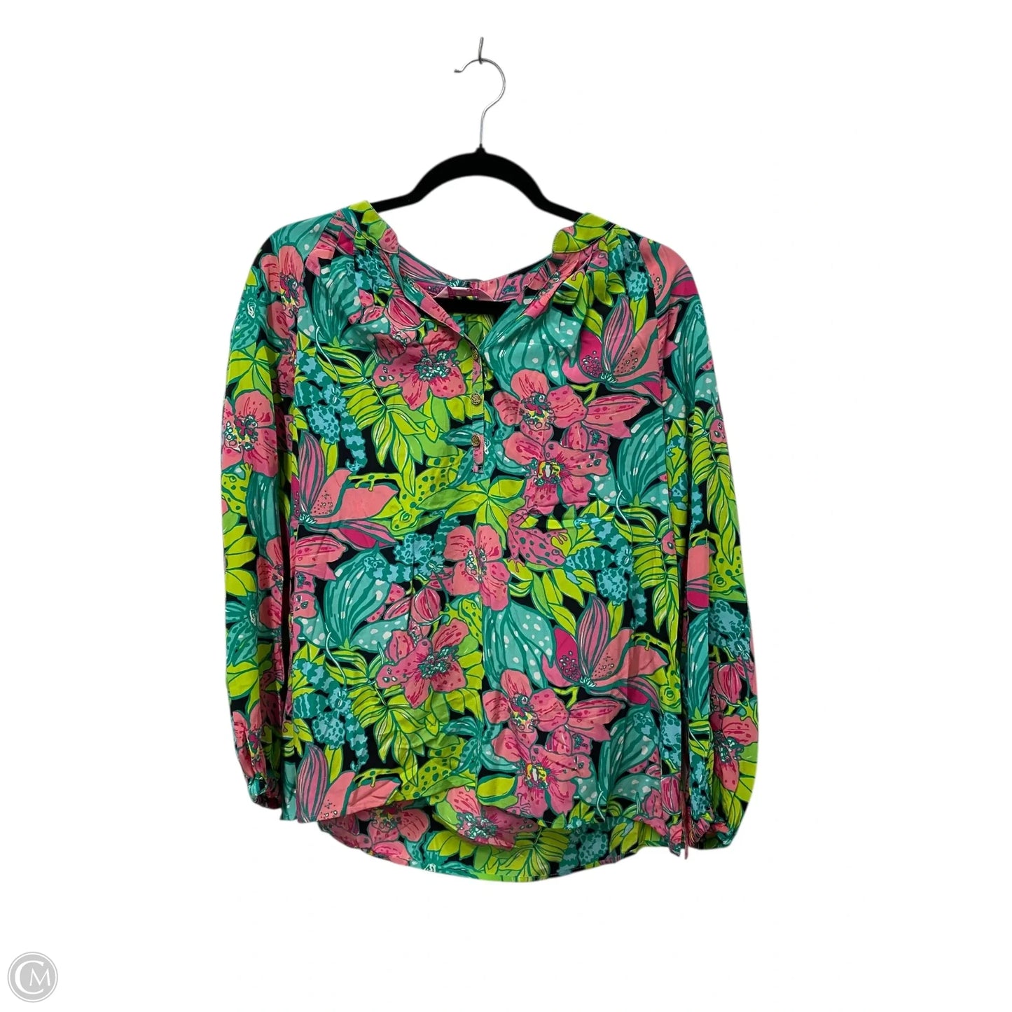 Blouse Designer By Lilly Pulitzer In Floral Print, Size: Xs