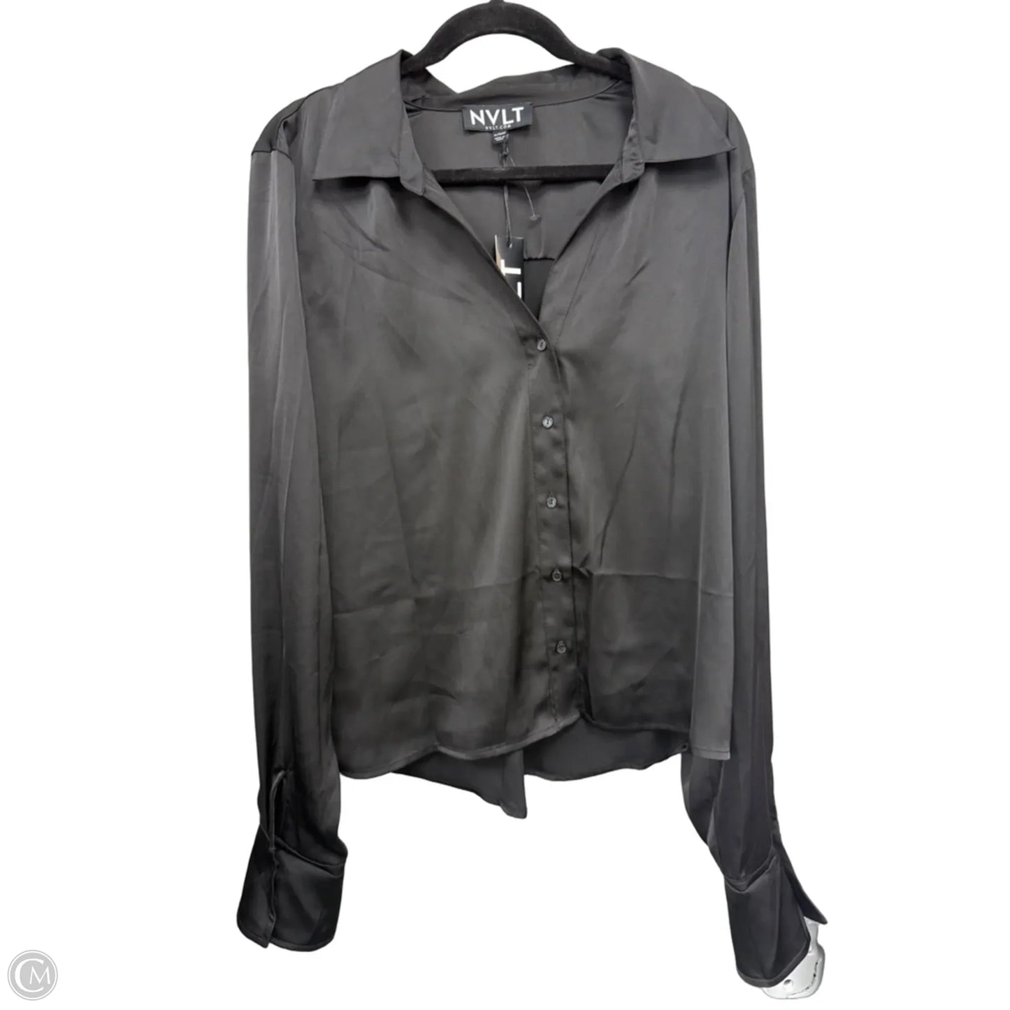 Blouse Long Sleeve By Clothes Mentor In Black, Size: Xl