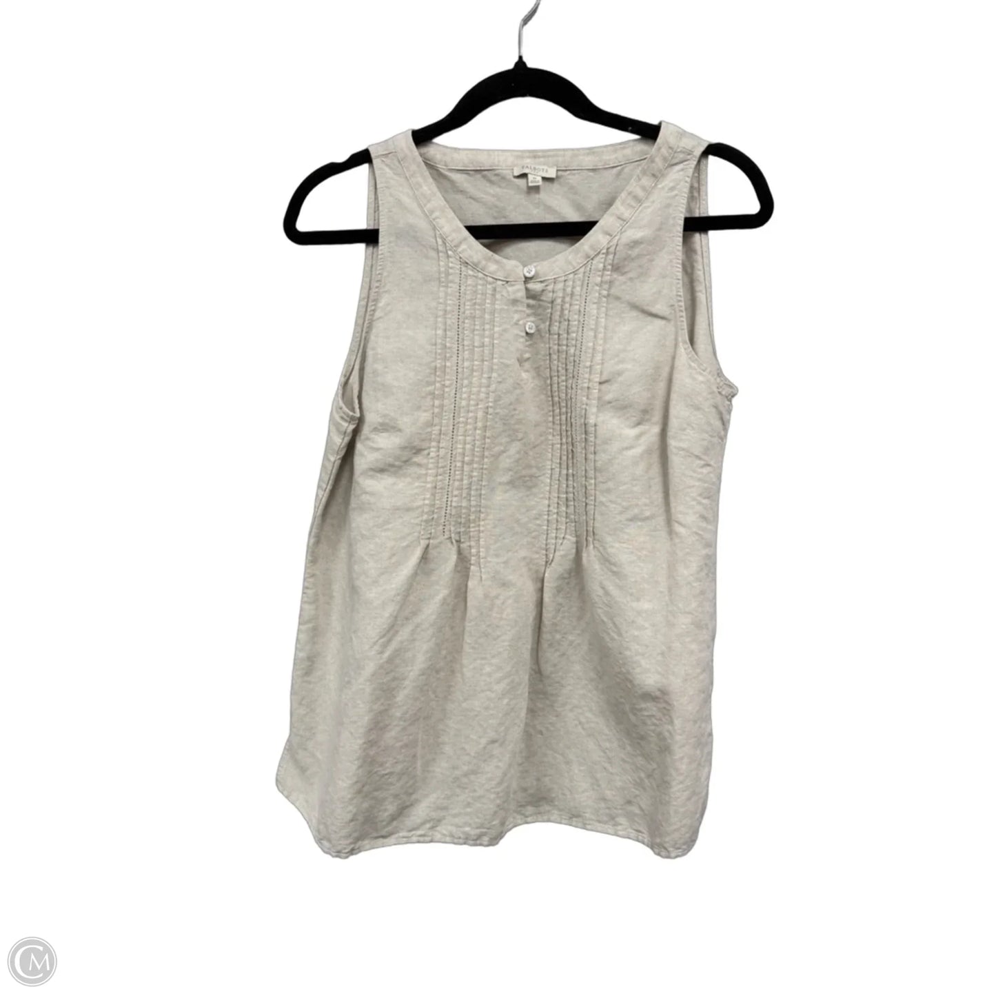 Top Sleeveless By Talbots In Cream, Size: M