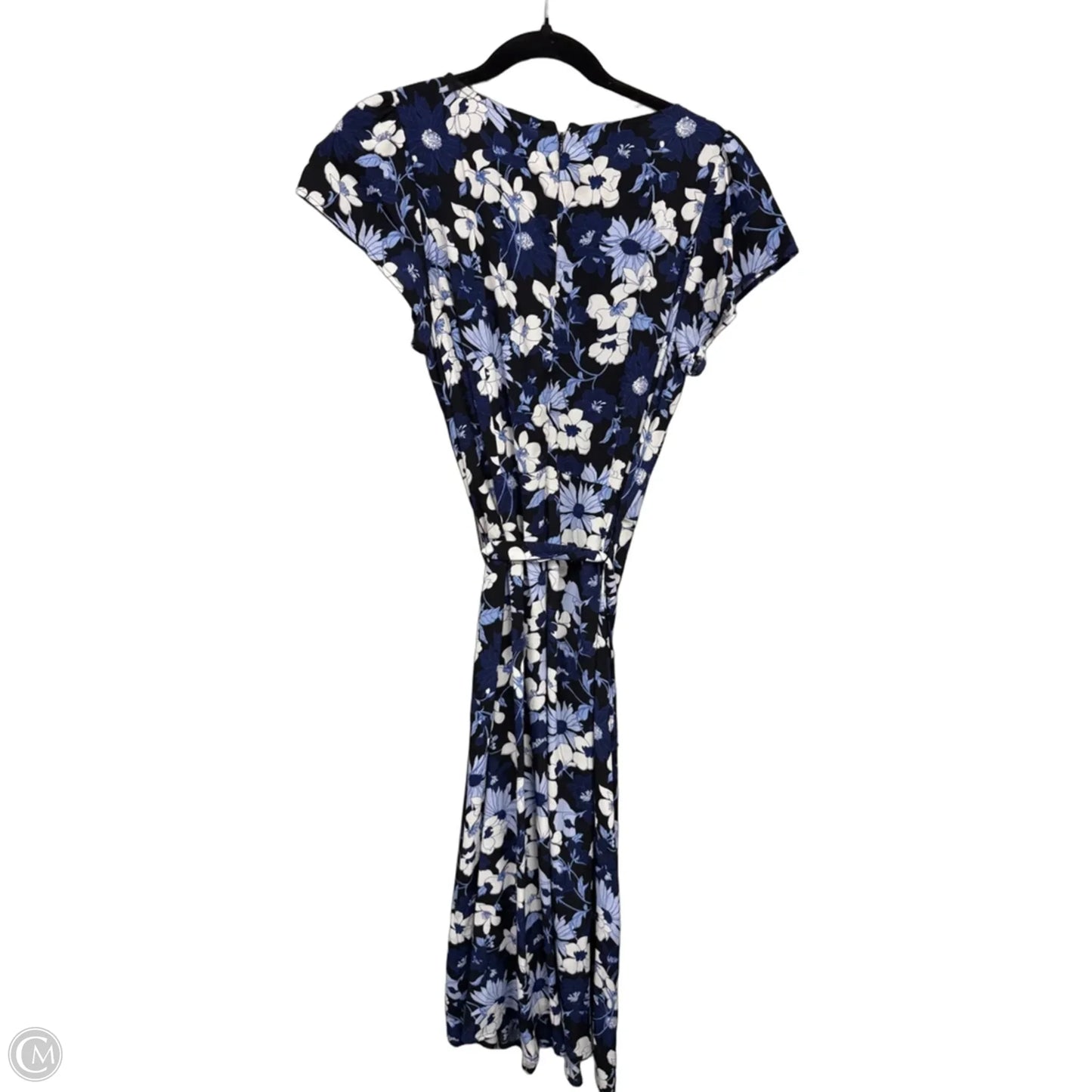 Dress Casual Midi By Talbots In Blue & White, Size: 10