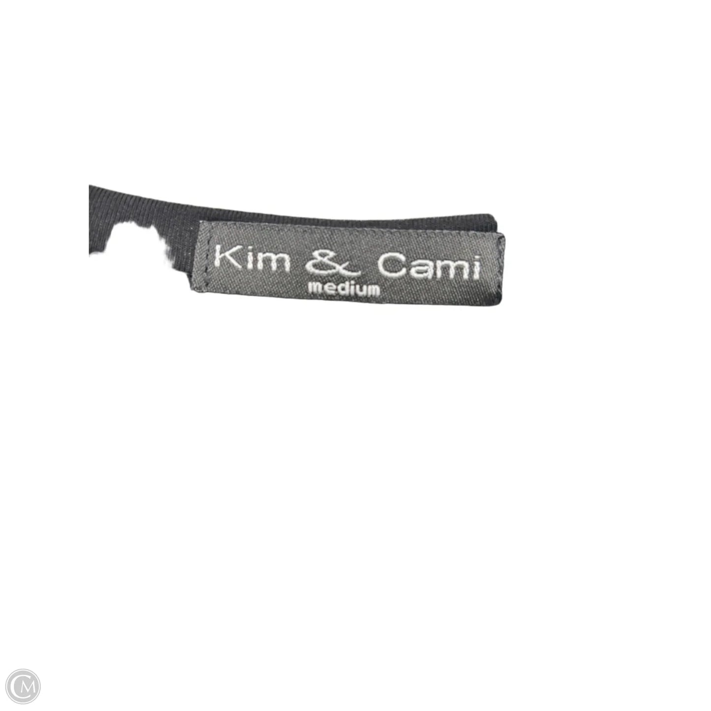 Top Short Sleeve By Kim & Cami In Black & Gold, Size: M