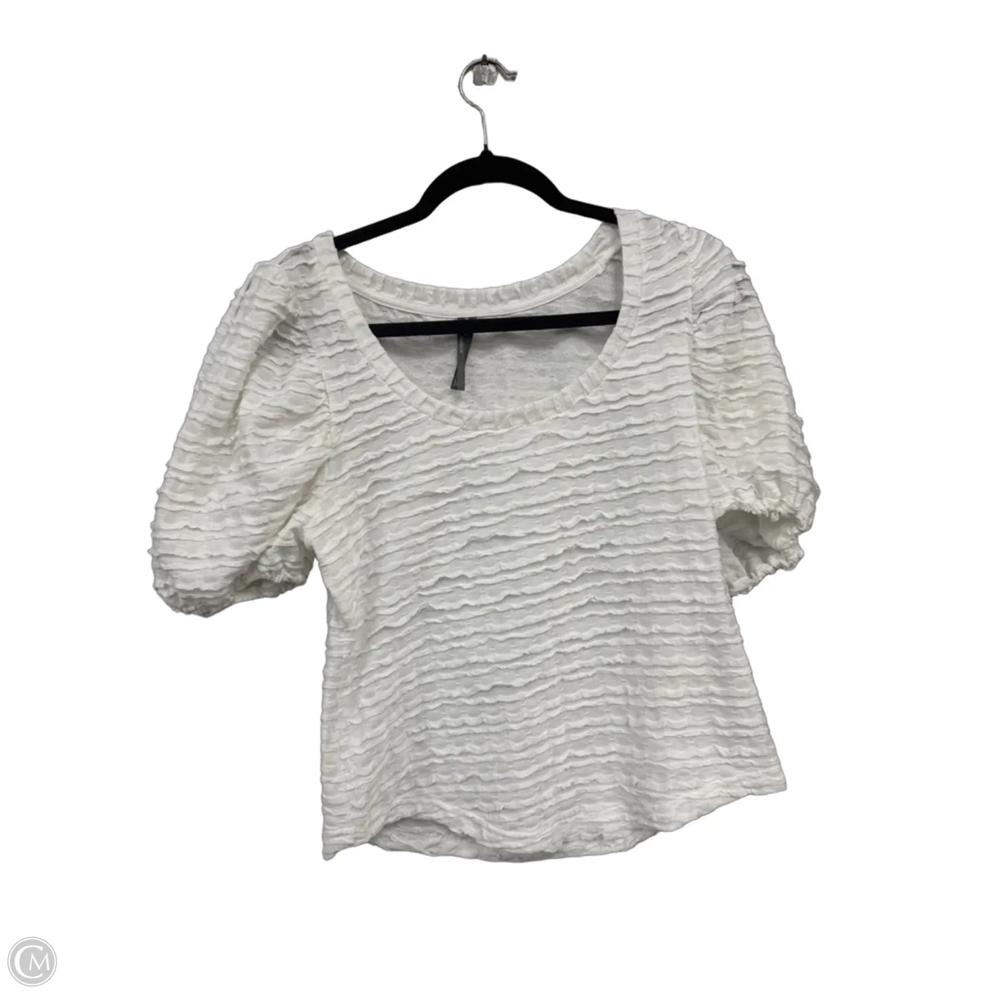 Top Short Sleeve By Anthropologie In White, Size: M
