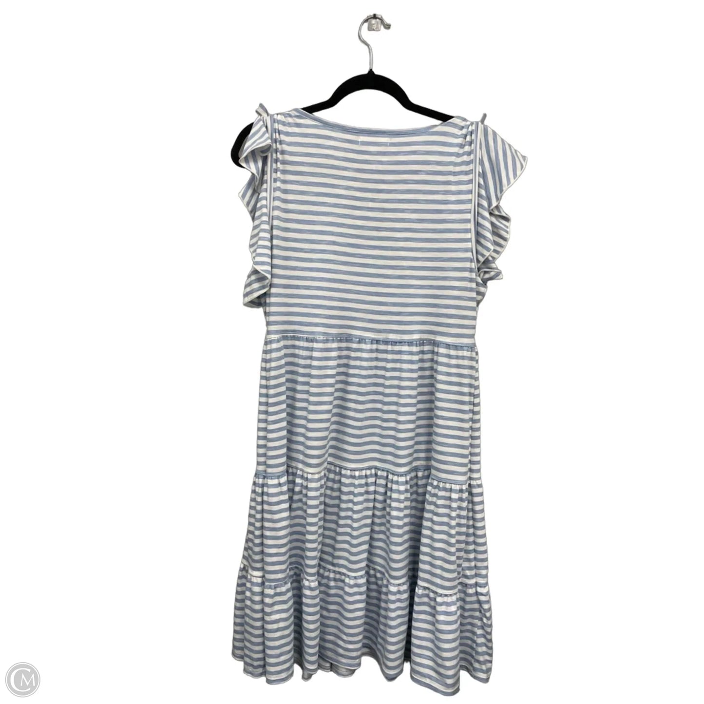 Dress Casual Short By Max Studio In Blue & White, Size: Xl
