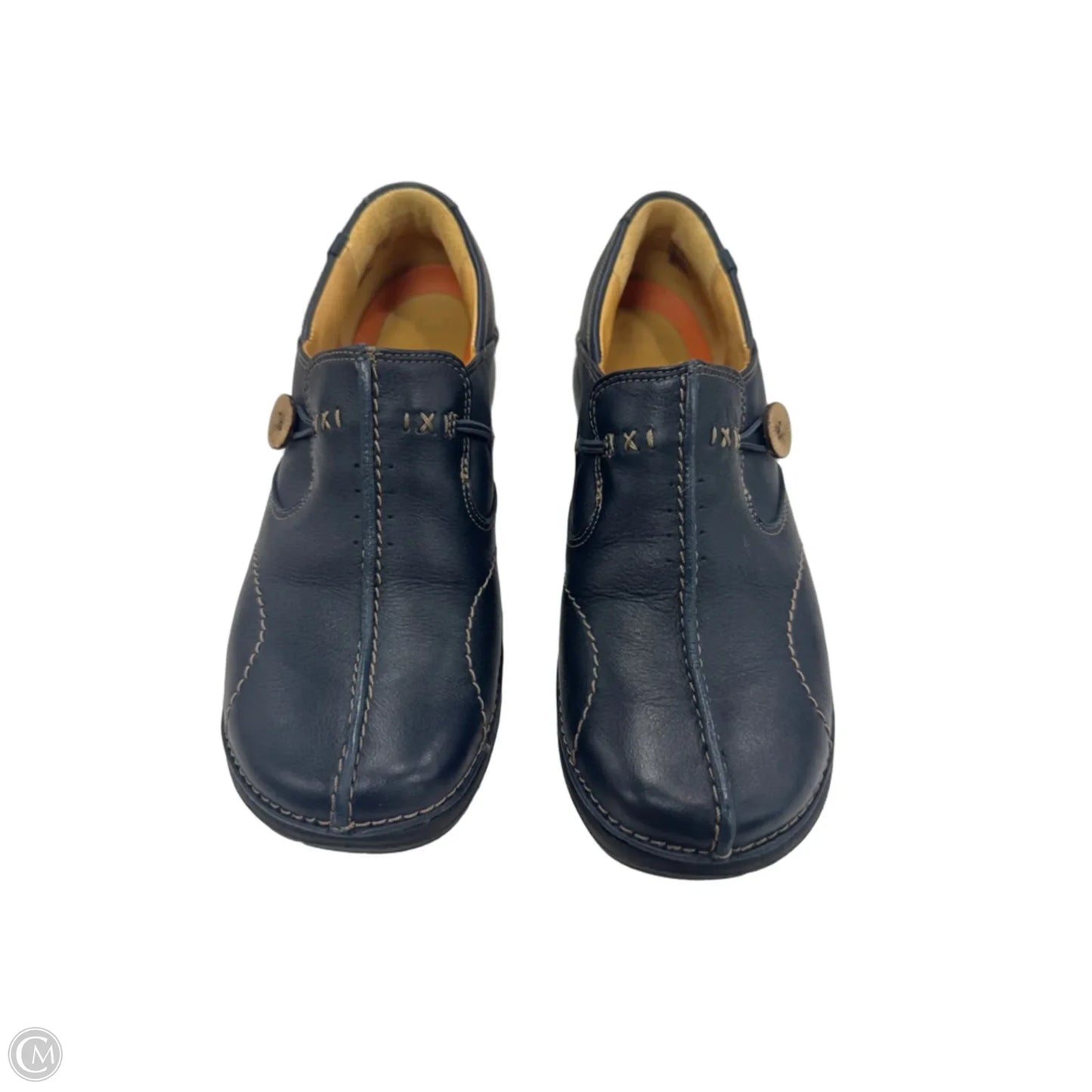 Shoes Flats By Clarks In Navy, Size: 7