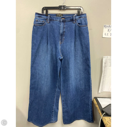 Jeans Wide Leg By Banana Republic In Blue Denim, Size: 12