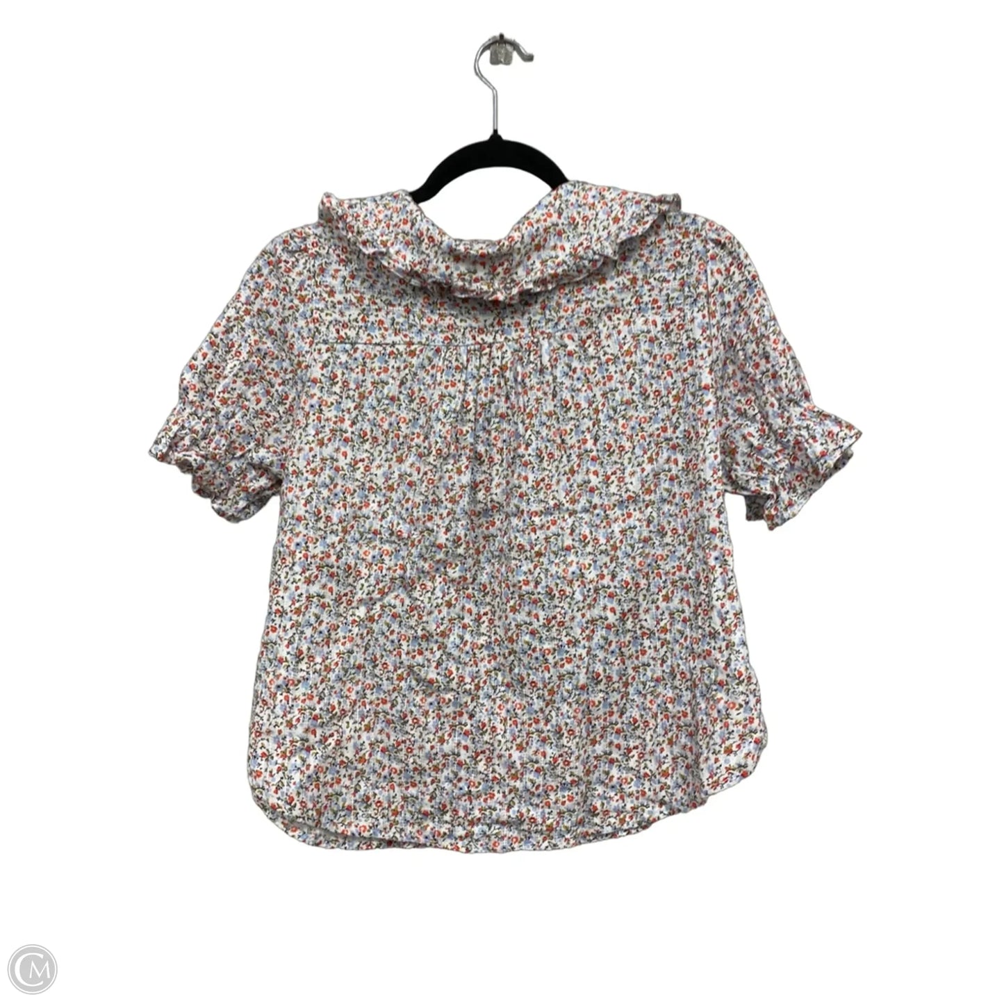 Top Short Sleeve By Clothes Mentor In Blue & Orange, Size: S