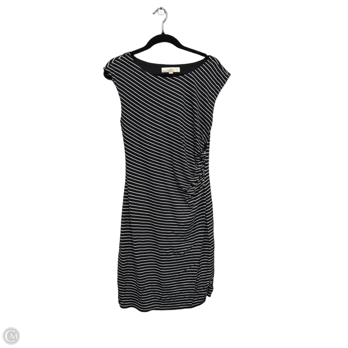 Dress Casual Midi By Loft In Black & White, Size: M