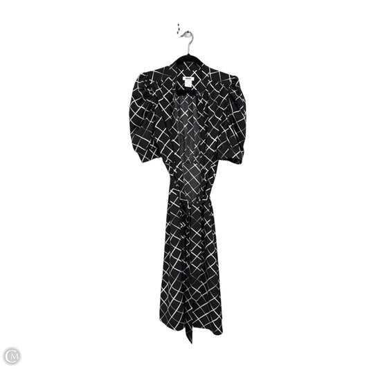 Dress Casual Maxi By Dkny In Black & White, Size: 8