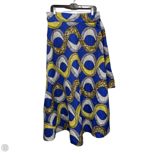 Skirt Maxi By Clothes Mentor In Blue & Yellow, Size: L
