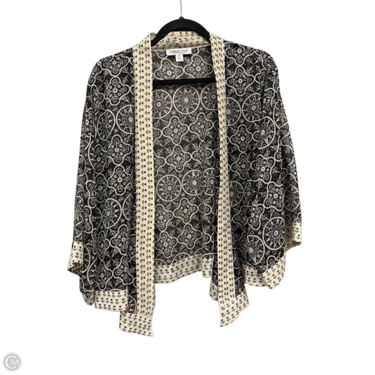 Kimono By Coldwater Creek In Black & Cream, Size: Mp