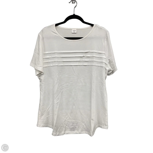Top Short Sleeve Basic By Clothes Mentor In White, Size: Xl