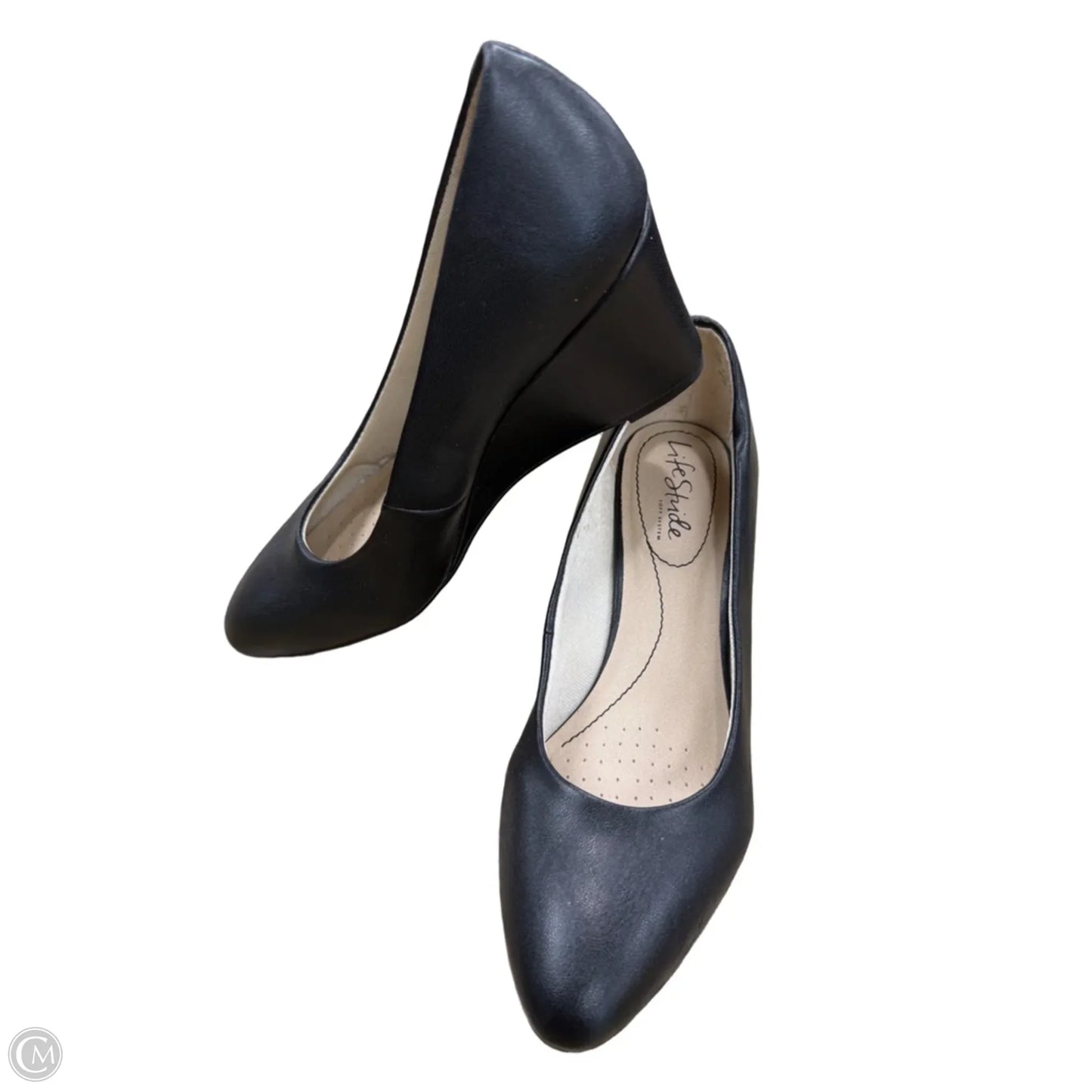 Shoes Heels Wedge By Life Stride In Black, Size: 7.5