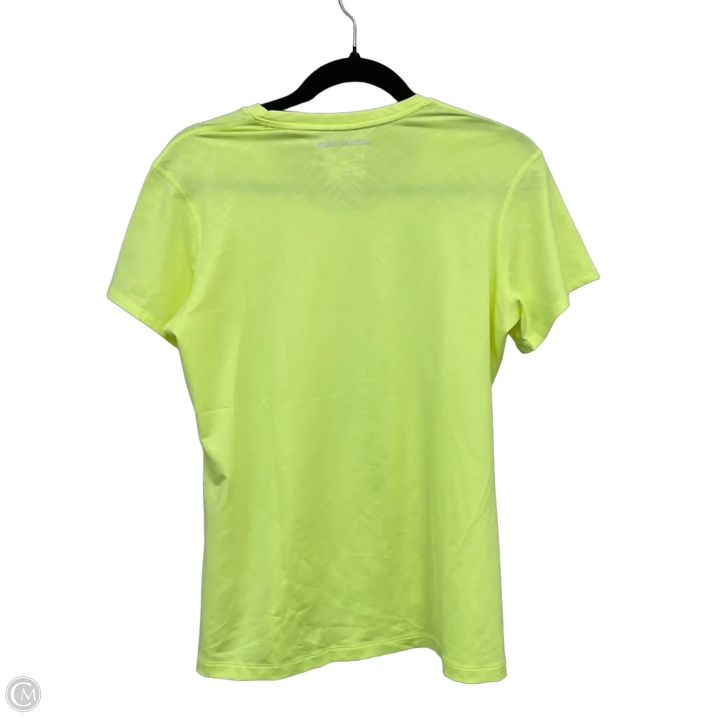 Athletic Top Short Sleeve By Under Armour In Yellow, Size: L