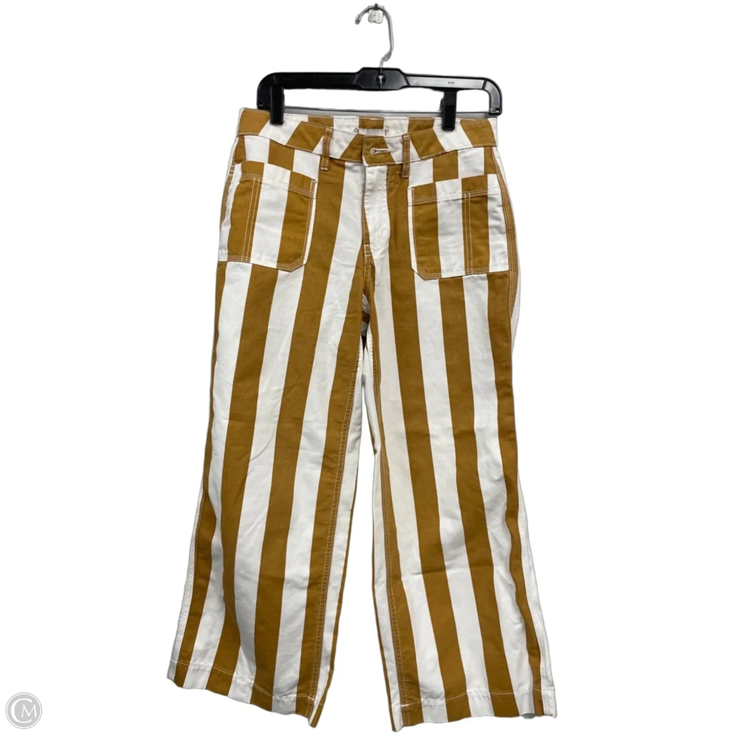 Pants Wide Leg By Bdg In Tan & White, Size: 2