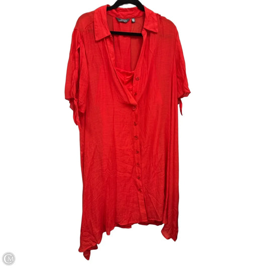 Dress Casual Midi By Mlle Gabrielle In Red, Size: 3