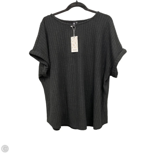 Top Short Sleeve By Automet In Black, Size: 3x