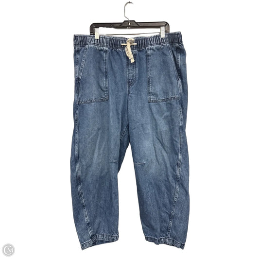 Jeans Wide Leg By Gap In Blue Denim, Size: Xl