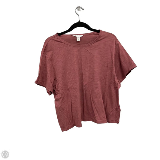 Athletic Top Short Sleeve By Athleta In Red, Size: Xl