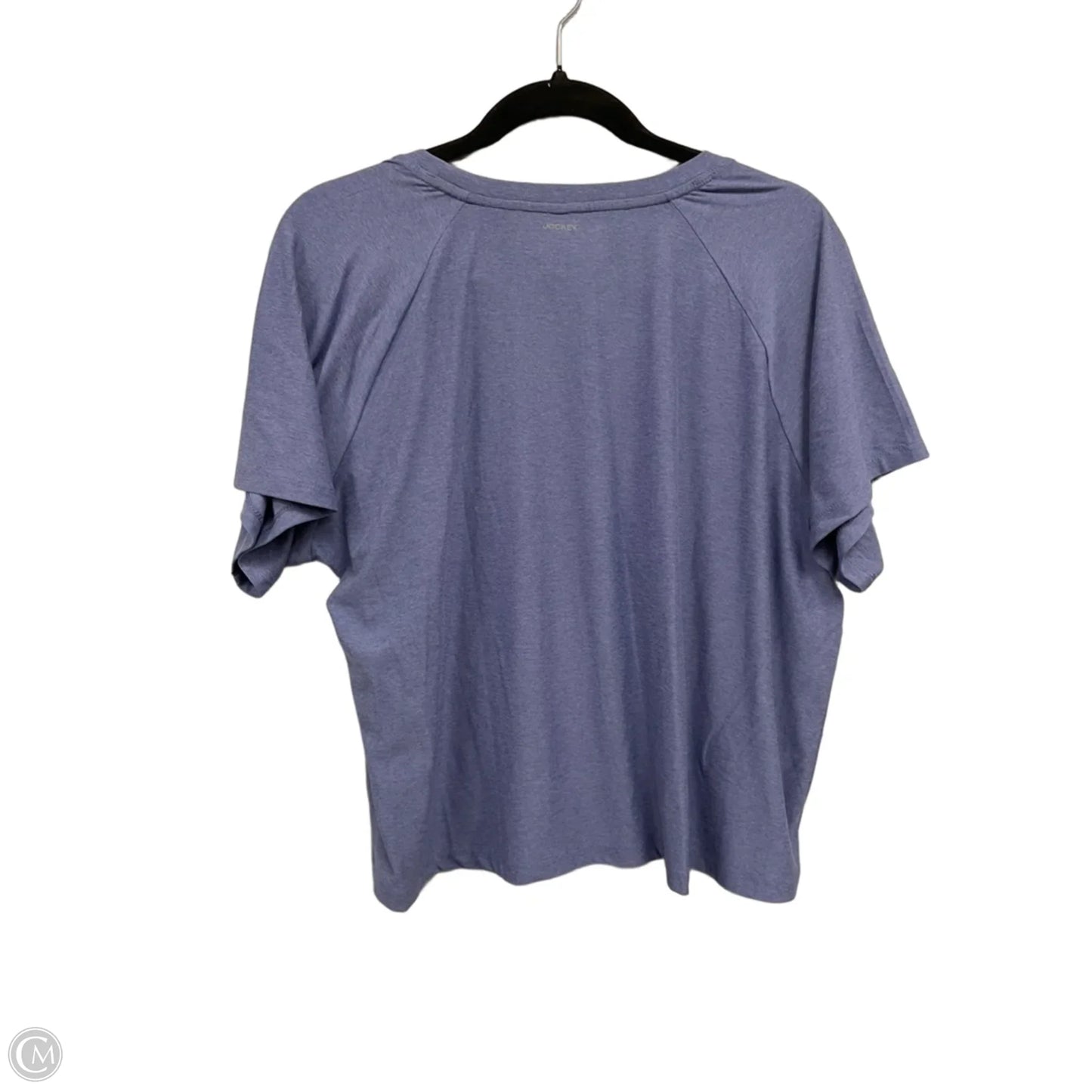 Athletic Top Short Sleeve By Jockey In Blue, Size: Xl