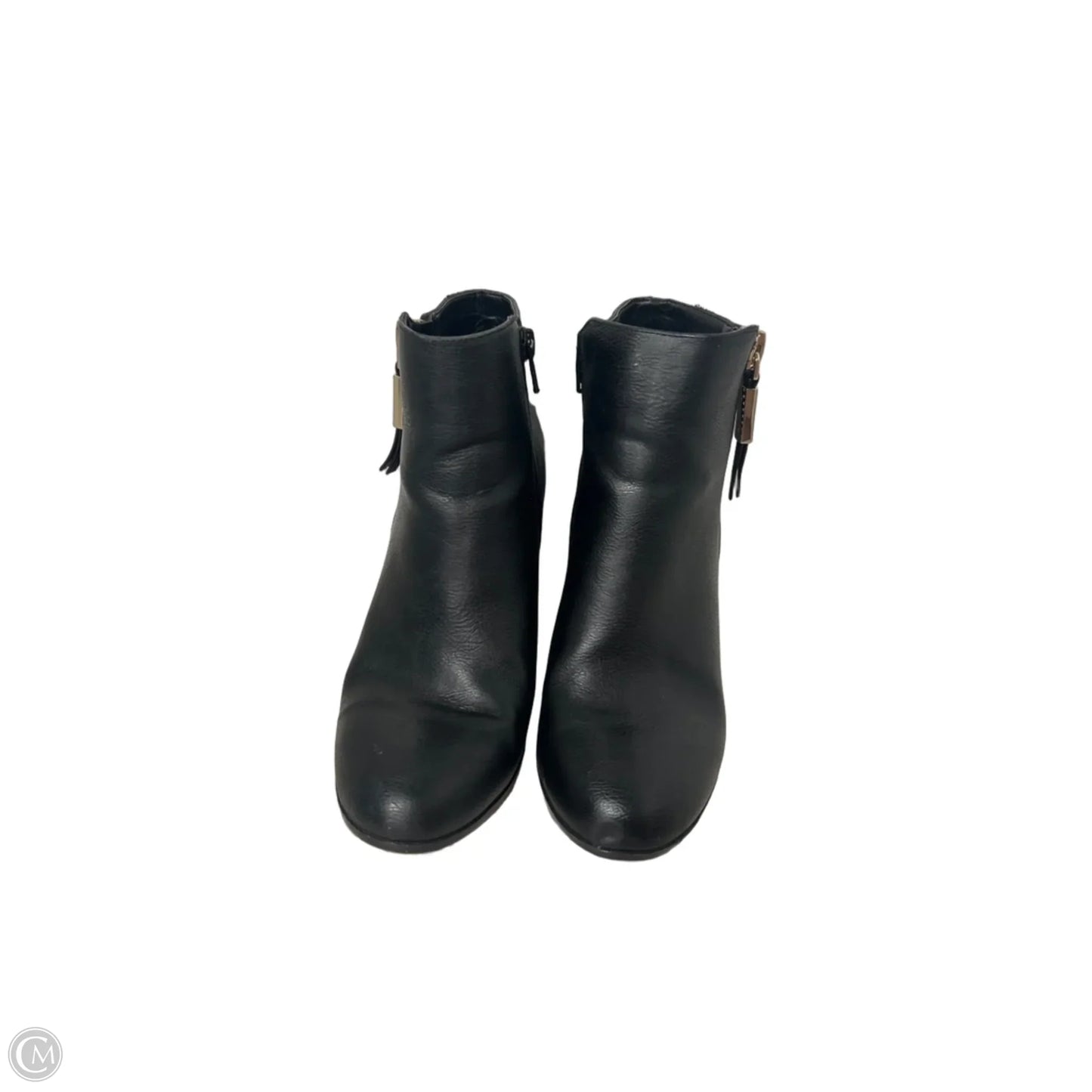 Boots Ankle Heels By Clothes Mentor In Black, Size: 6.5