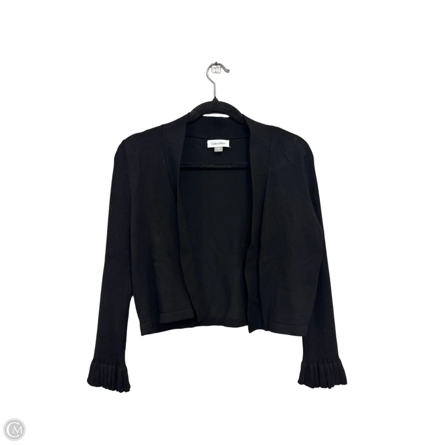 Sweater Cardigan By Calvin Klein In Black, Size: M