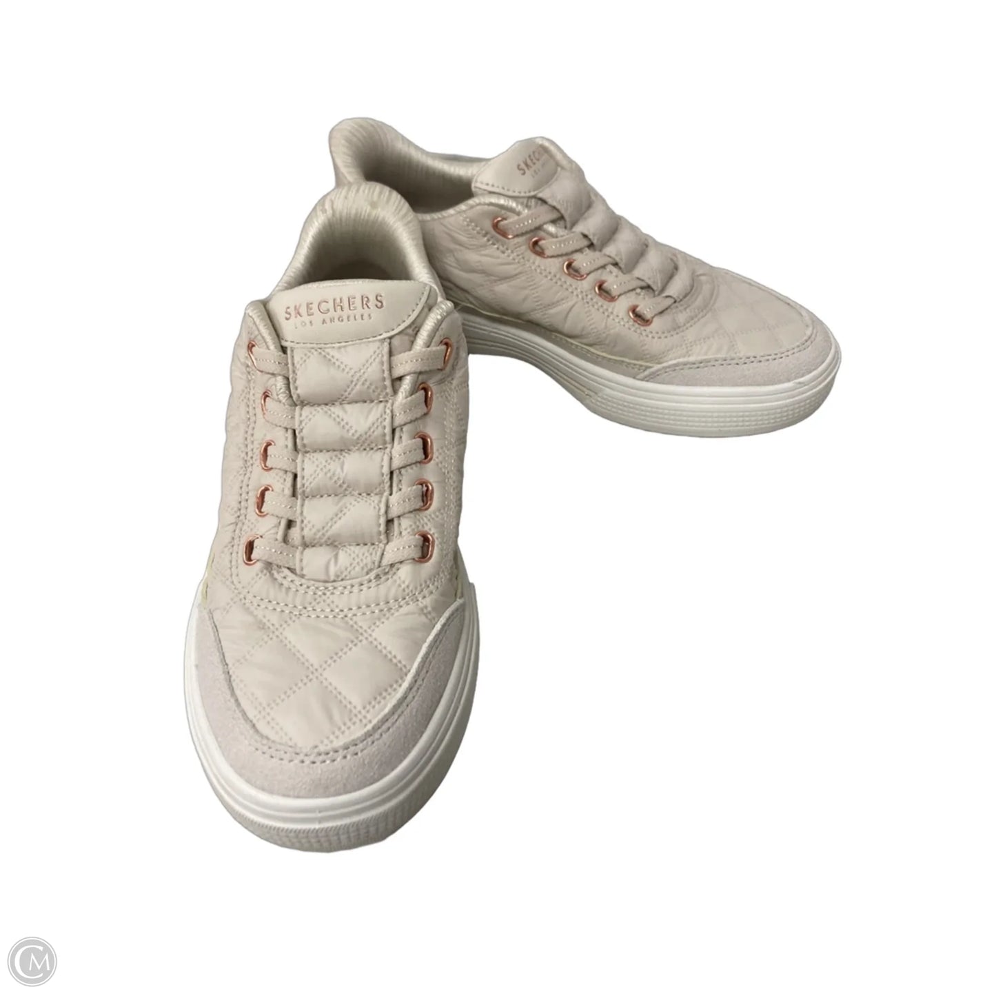 Shoes Sneakers By Skechers In Cream, Size: 6.5