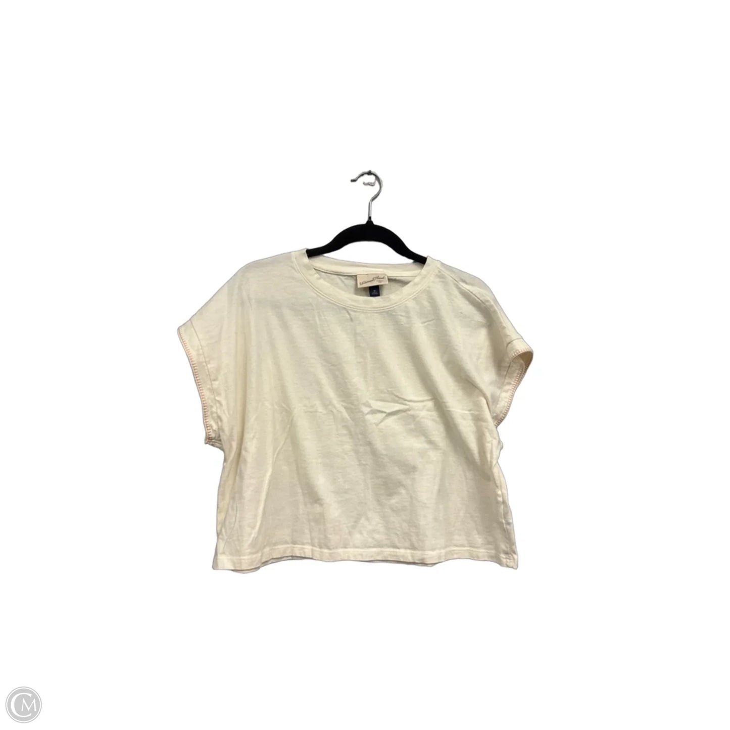 Top Short Sleeve Basic By Universal Thread In Cream, Size: M