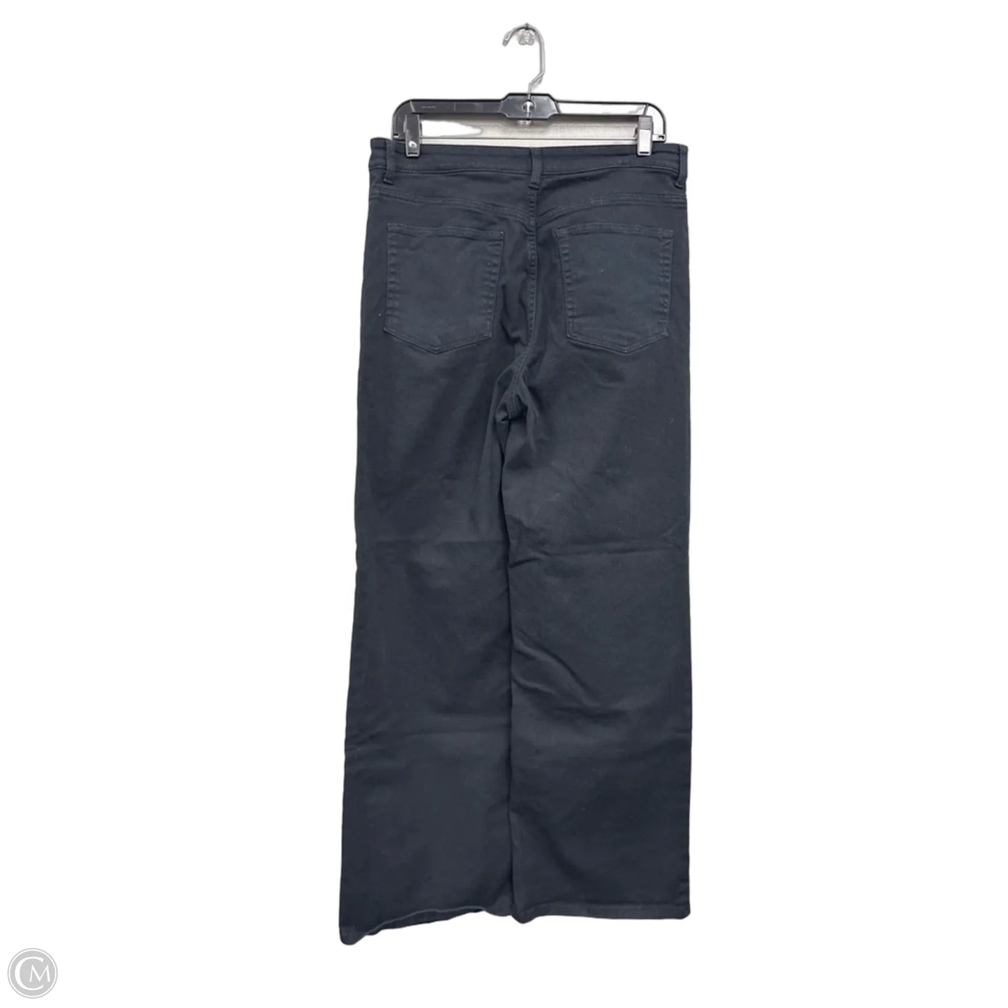 Jeans Wide Leg By Divided In Black Denim, Size: 12
