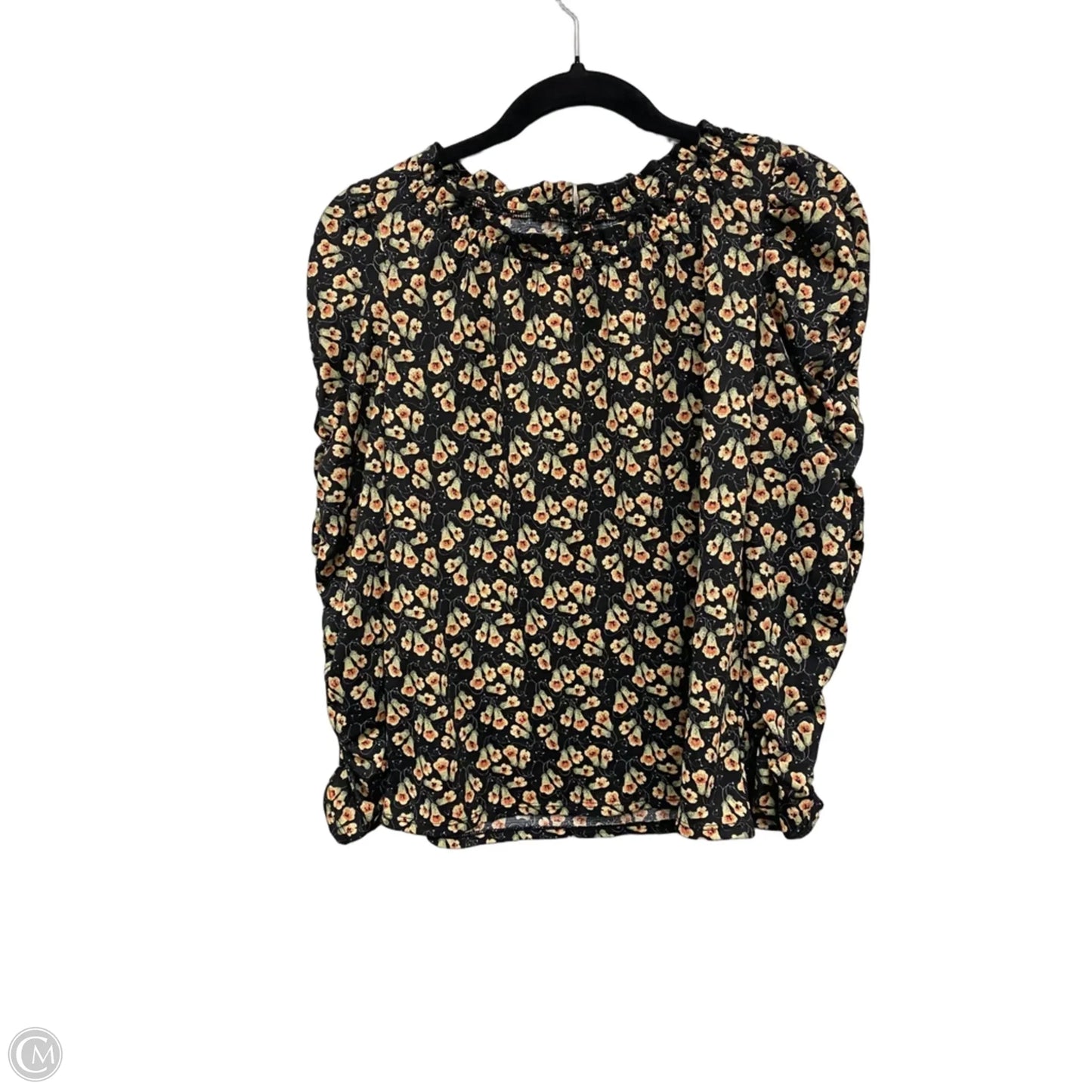 Blouse Long Sleeve By Max Studio In Black & Cream, Size: Xs