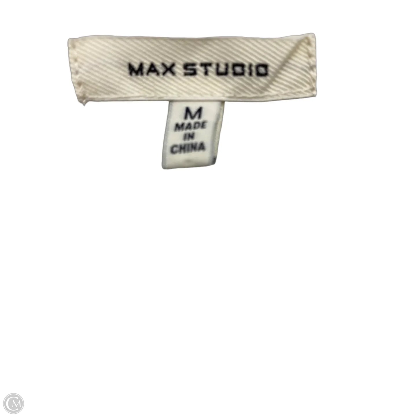Blouse Long Sleeve By Max Studio In Black & Cream, Size: M