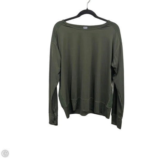 Athletic Top Long Sleeve Crewneck By Champion In Green, Size: Xl