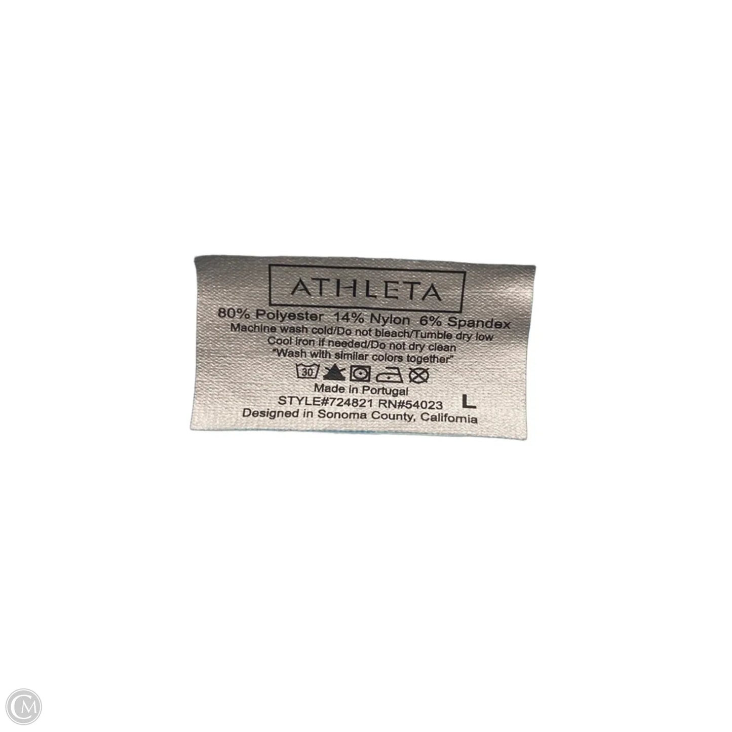 Athletic Top Long Sleeve Crewneck By Athleta In Blue & White, Size: L