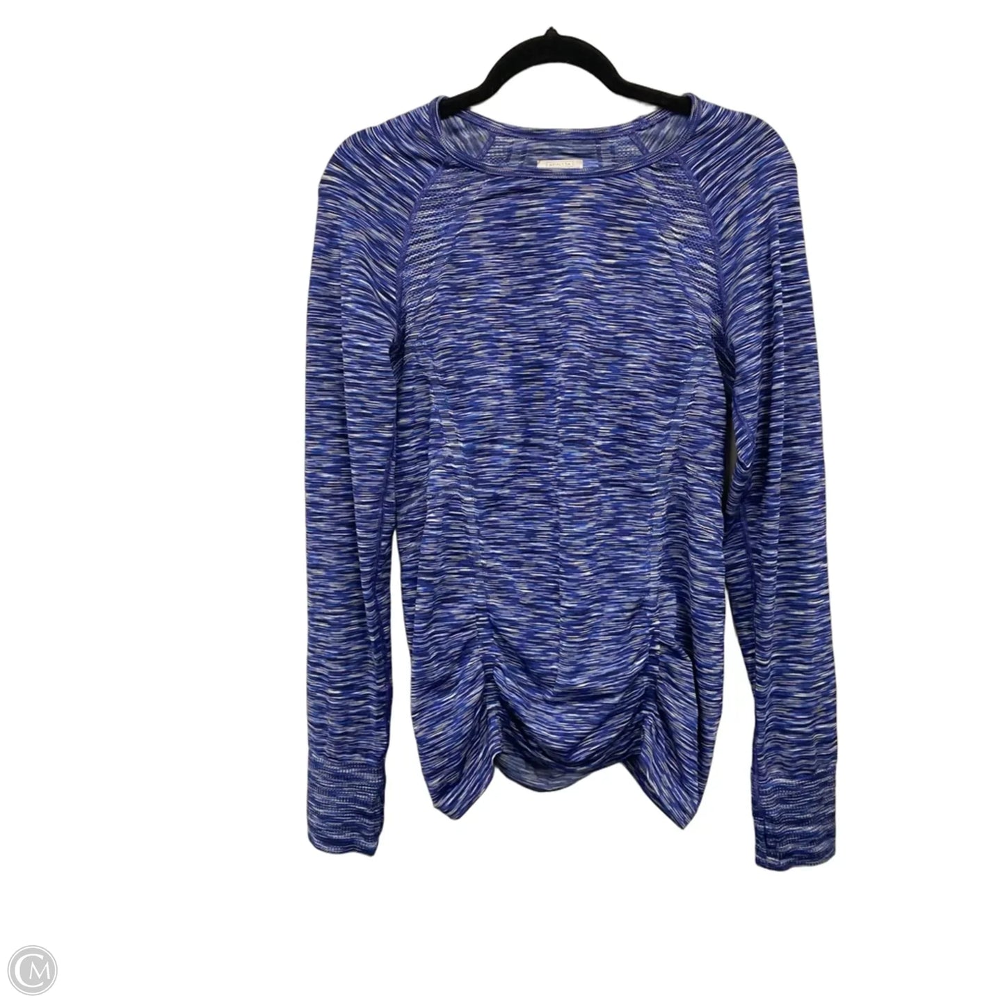 Athletic Top Long Sleeve Crewneck By Athleta In Blue & White, Size: L