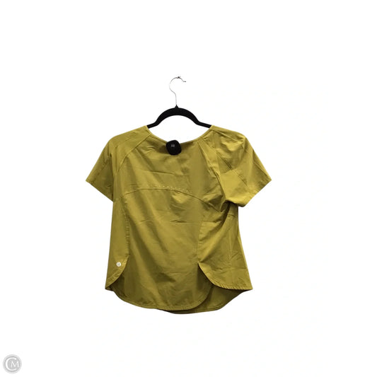Athletic Top Short Sleeve By Lululemon In Green, Size: 4