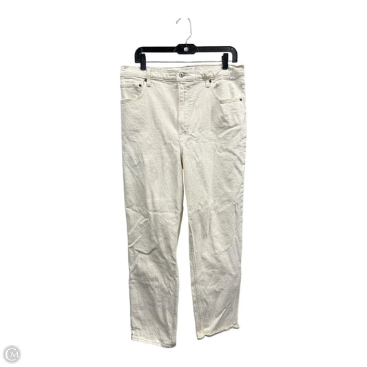 Jeans Straight By Abercrombie And Fitch In Cream, Size: 14