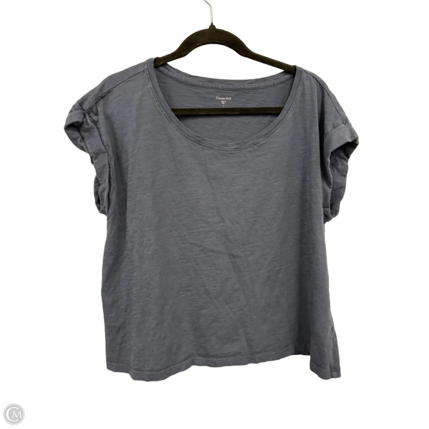 Top Short Sleeve By Garnet Hill In Blue, Size: L