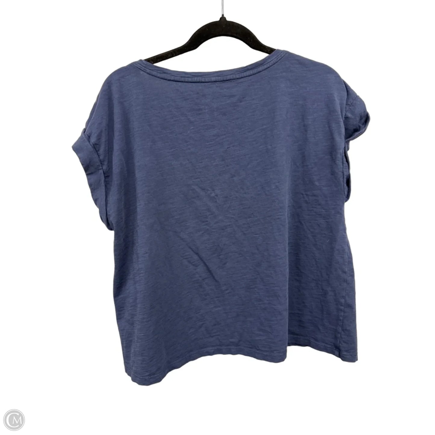 Top Short Sleeve By Garnet Hill In Blue, Size: L