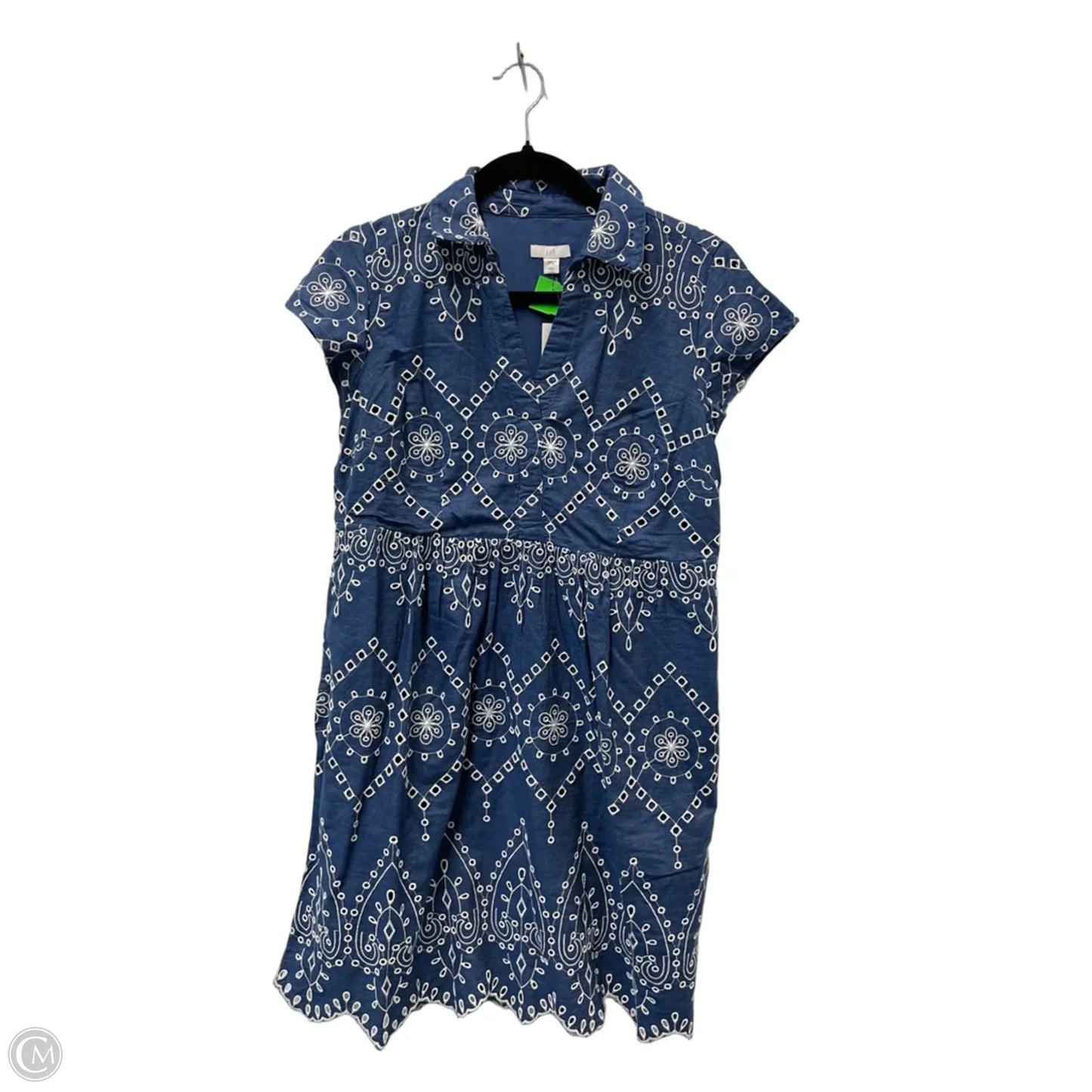 Dress Casual Short By J. Jill In Blue & White, Size: Sp