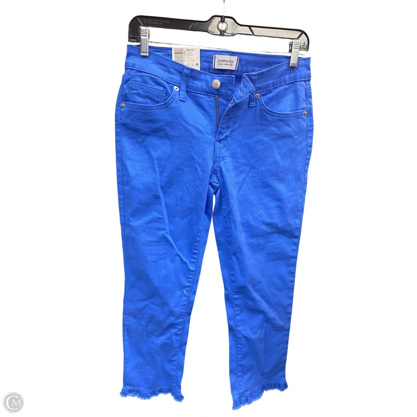Jeans Cropped By Crown And Ivy In Blue, Size: 2