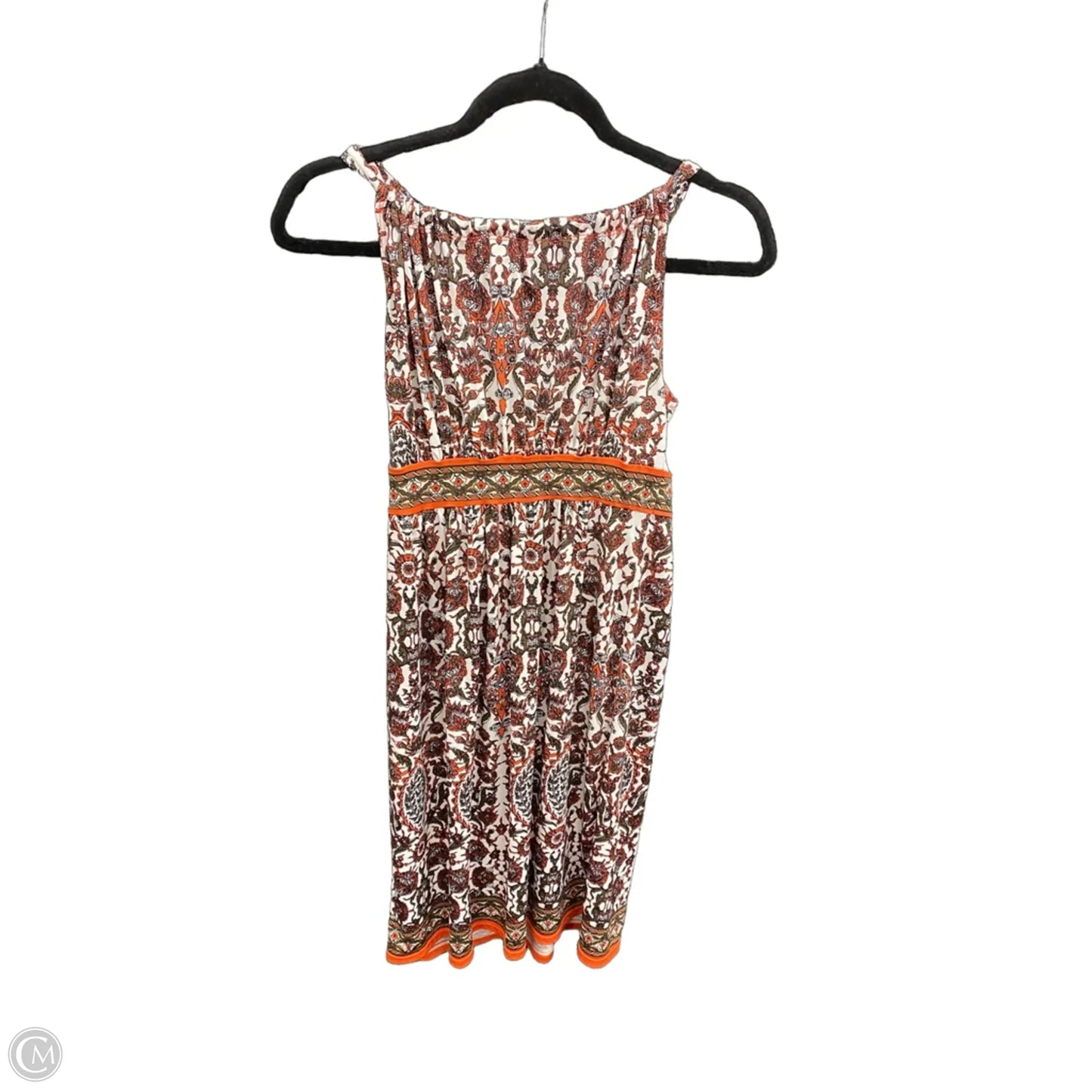 Dress Casual Short By Sophie Max In Orange & White, Size: S
