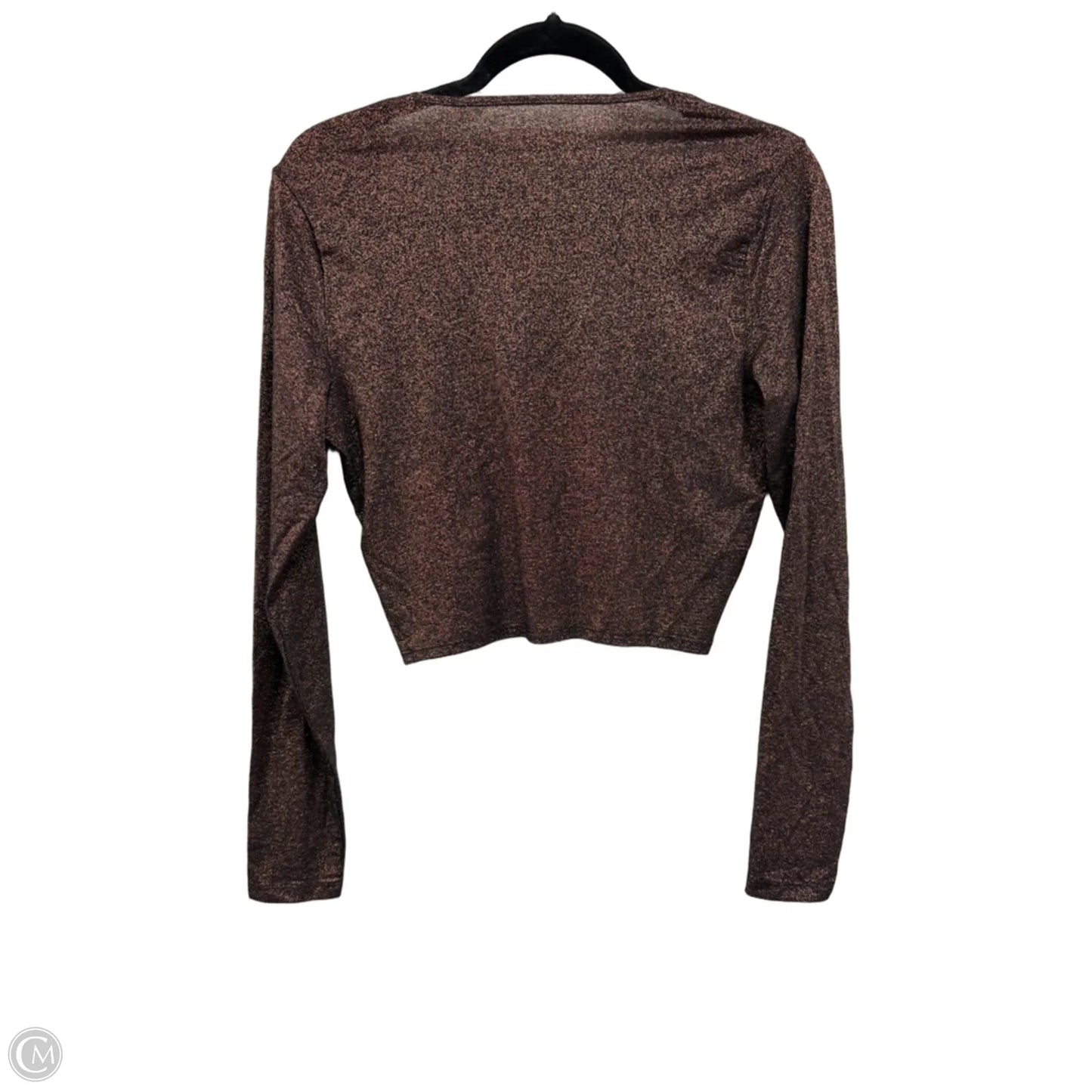 Top Long Sleeve By Abercrombie And Fitch In Brown, Size: L