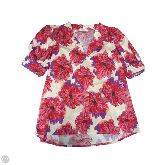 Top Short Sleeve By Entro In Purple & Red, Size: S