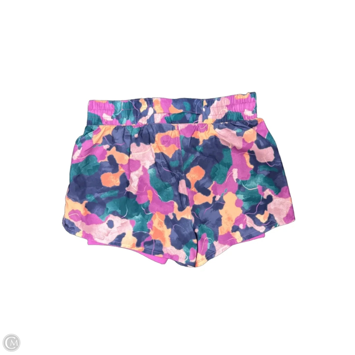 Athletic Shorts By Reebok In Green & Purple, Size: L