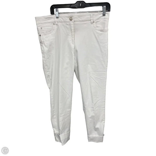 Jeans Straight By New Directions In White, Size: 14