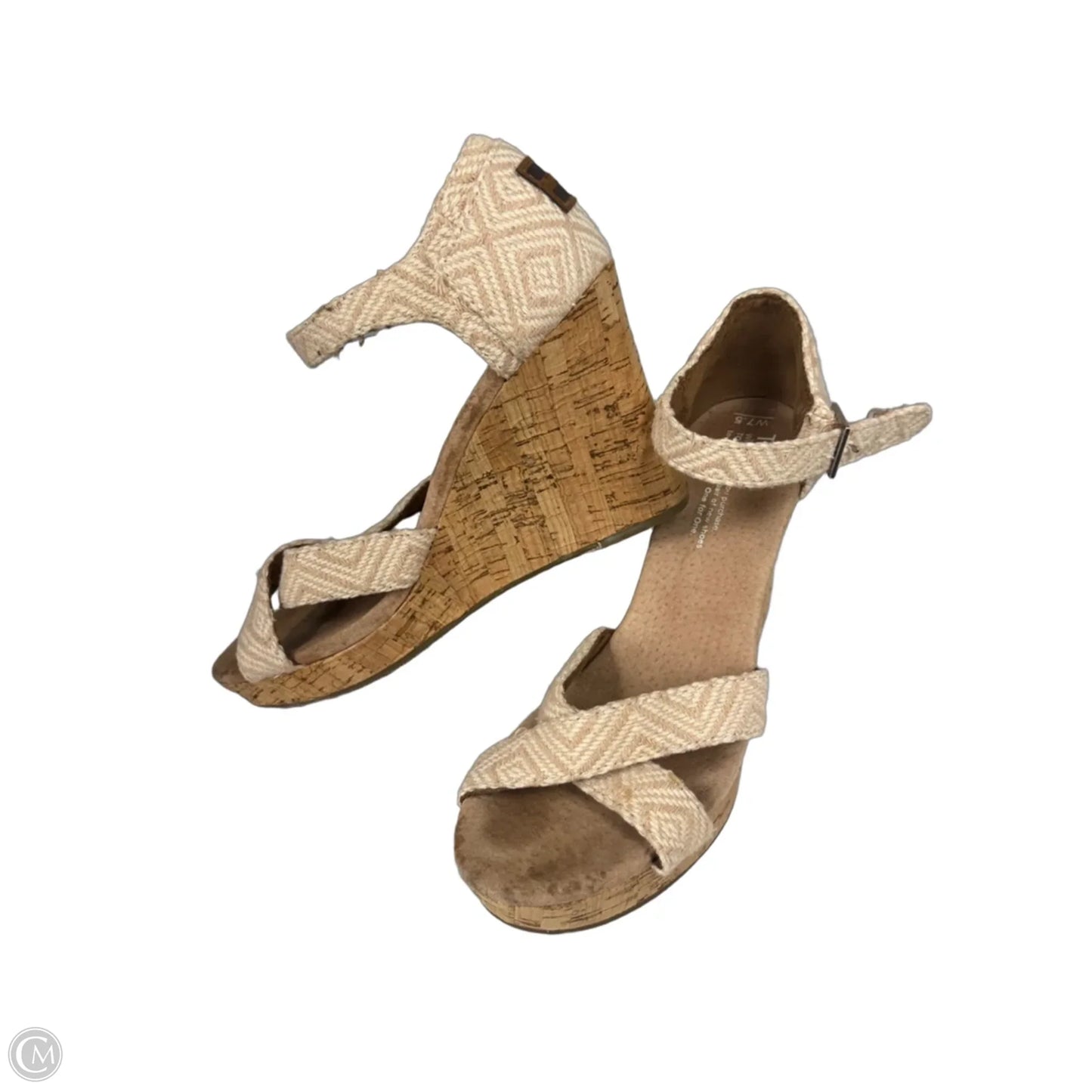 Shoes Heels Wedge By Toms In Brown, Size: 8.5