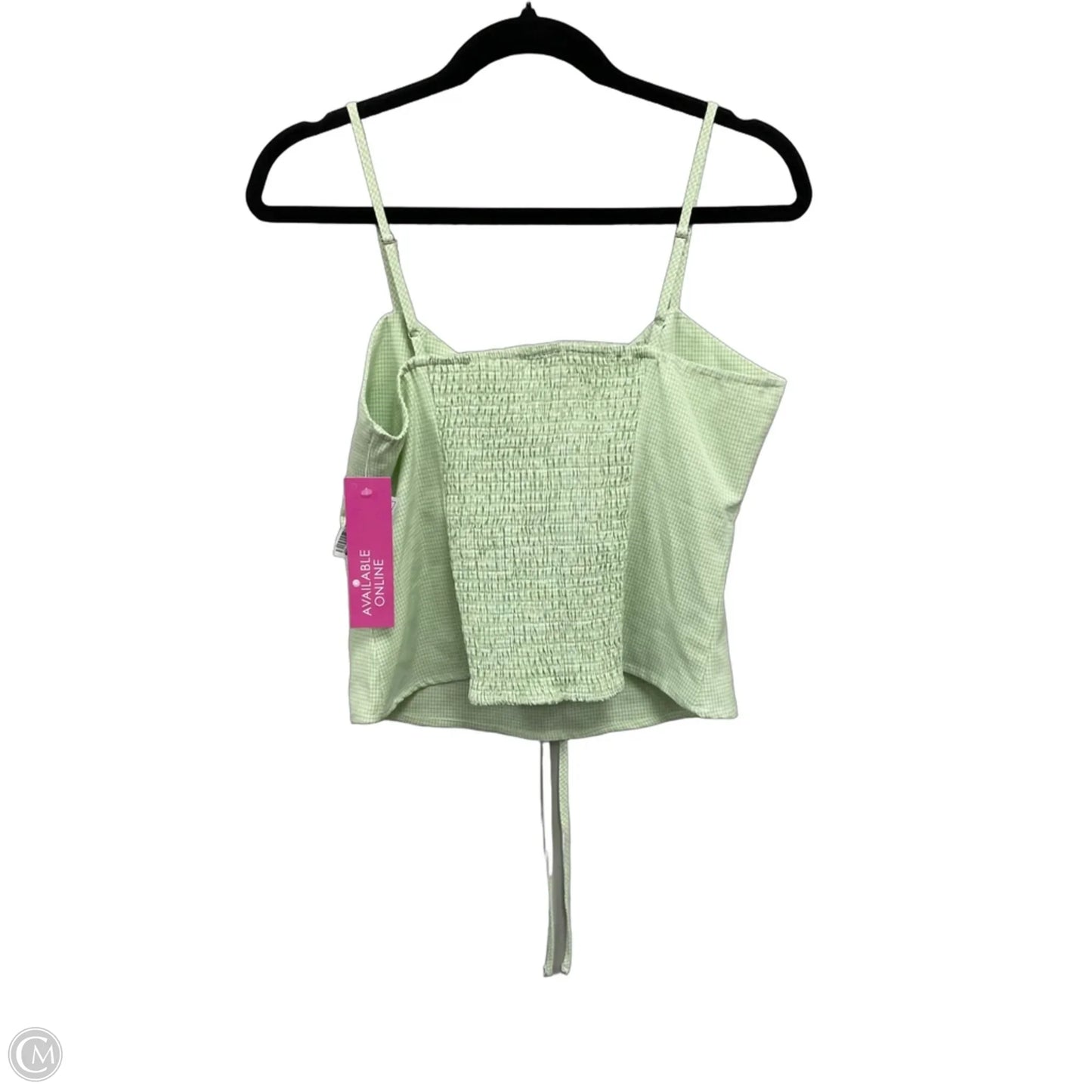 Top Sleeveless By Le Lis In Green & Yellow, Size: L