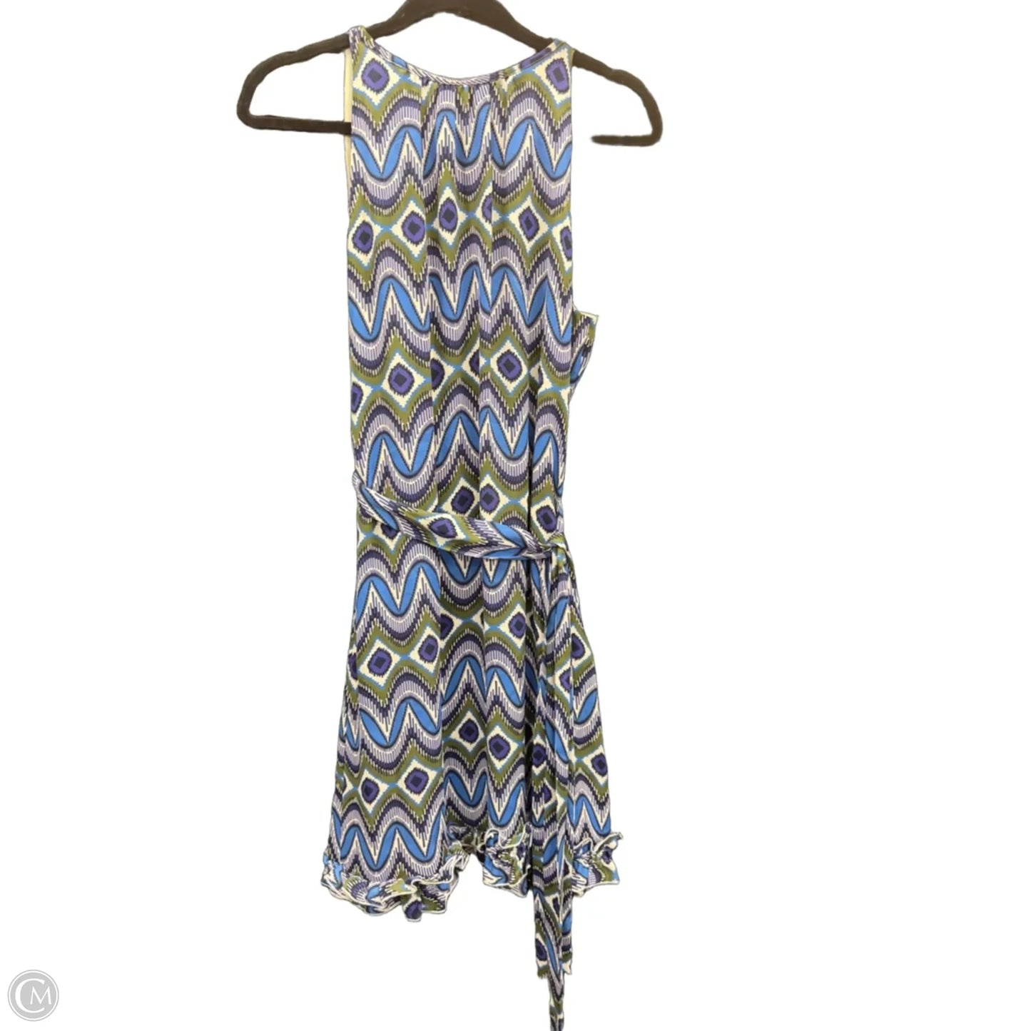 Dress Designer By Tory Burch In Blue & Green, Size: 8