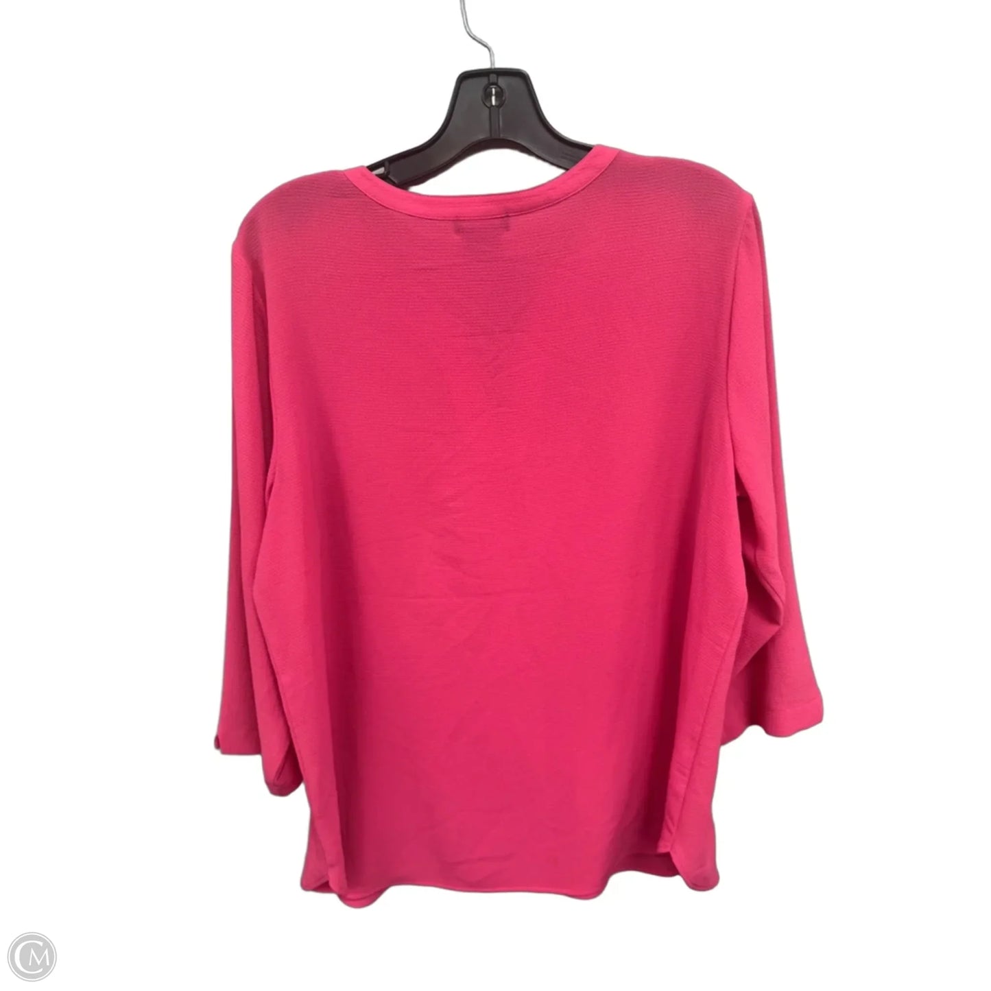 Top Long Sleeve By Van Heusen In Pink, Size: L